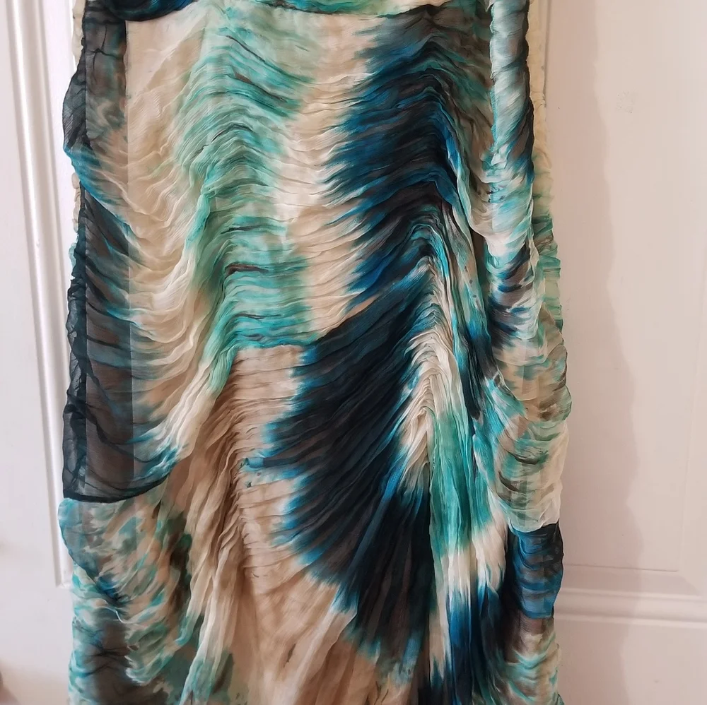 Marsoni 100% Silk Sleeveless Pleated  Dress Sz 14